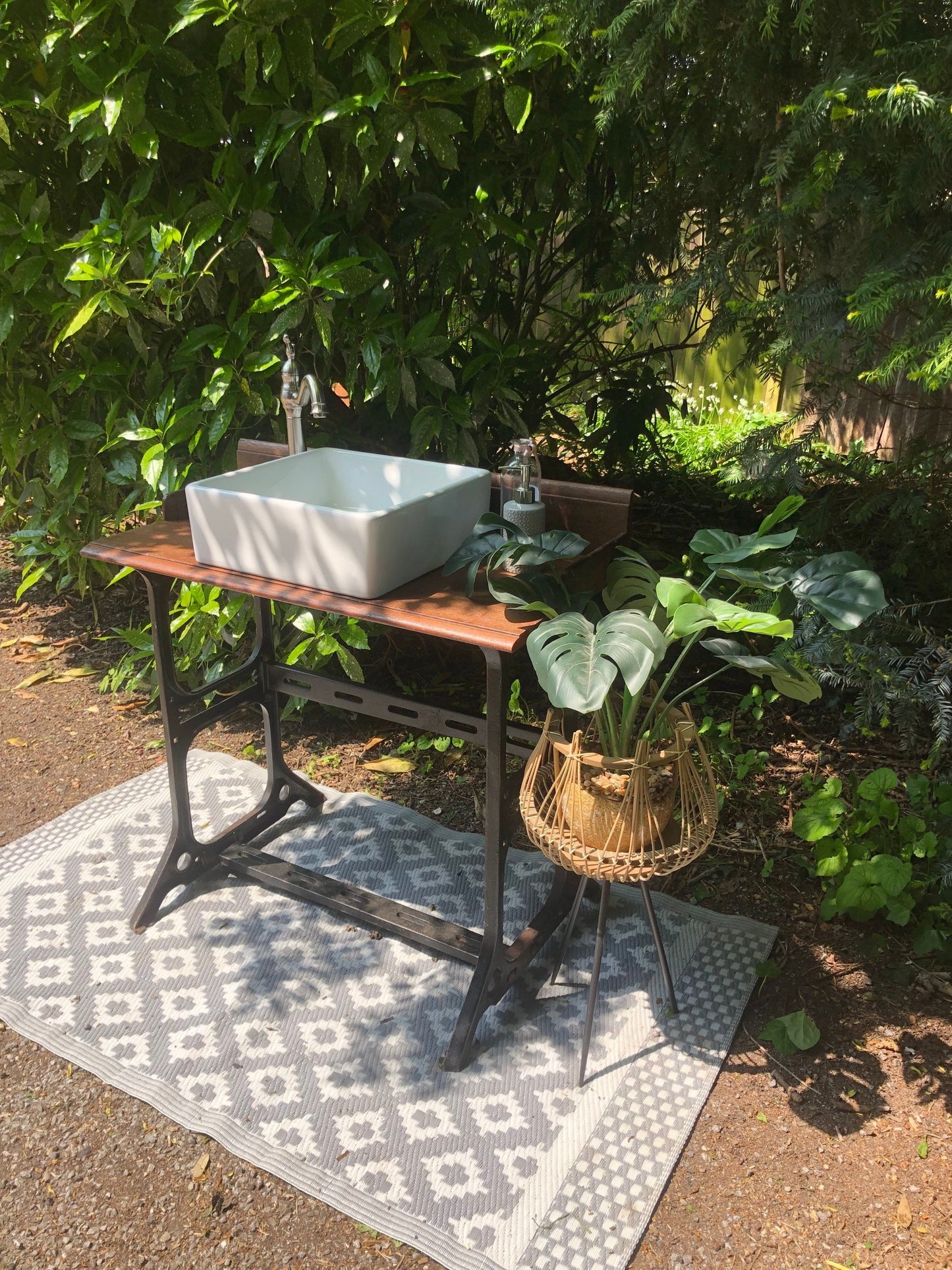 Industrial style vanity