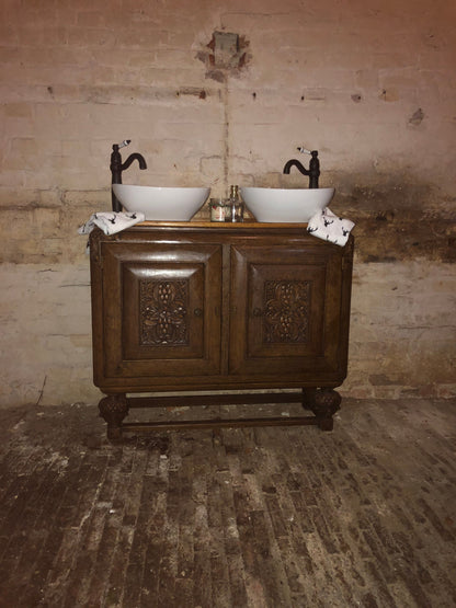 Wonderfully carved double vanity